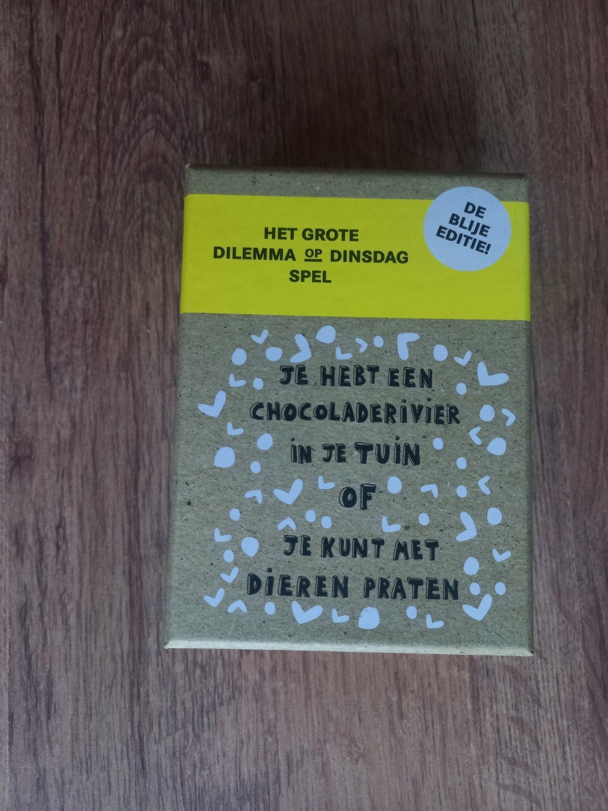 Het Grote Dilemma op Dinsdag Spel - De Blije Editie!, Vijf spelers of meer, Ophalen, Zo goed als nieuw, Reisspel