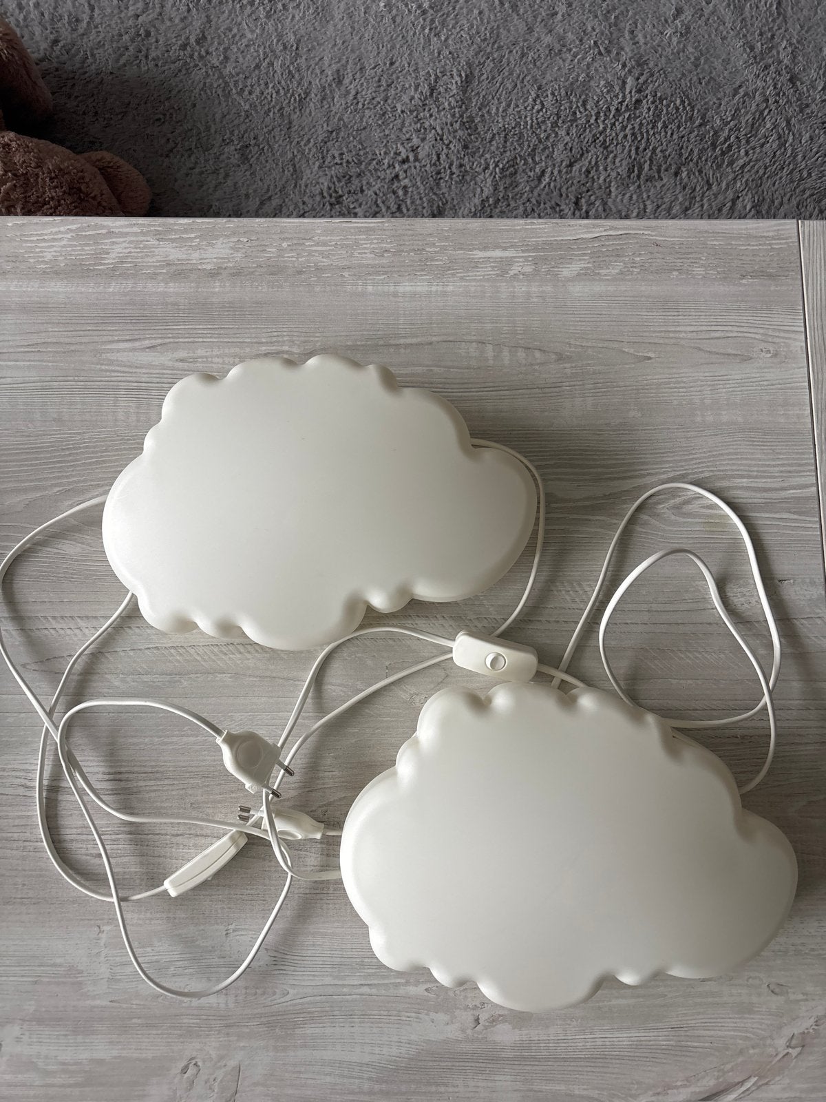 IKEA Drömsyn Wolk Lampen - Set van 2 voor Kinderkamer, Wit, Gebruikt, Kunststof, IKEA