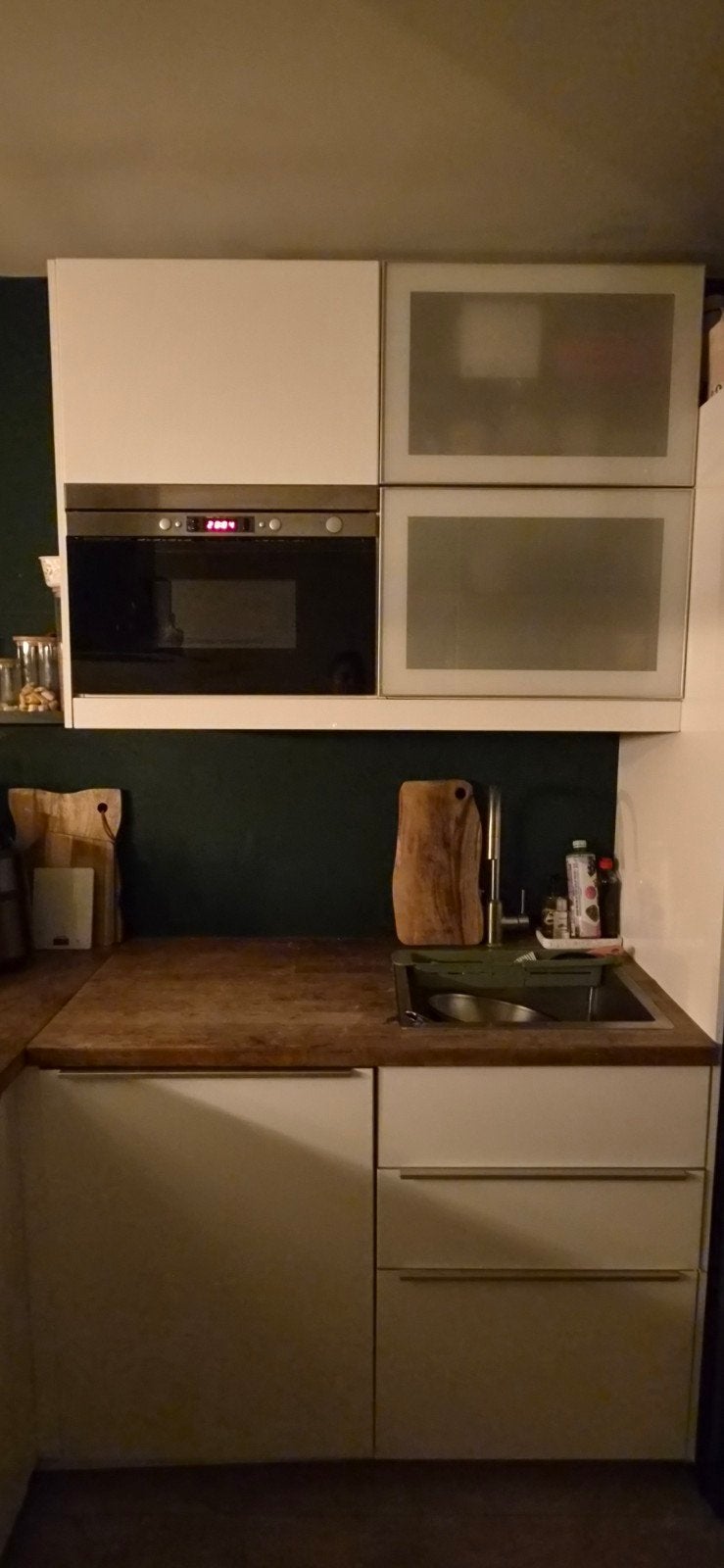 Ikea Keuken met Magnetron, Vaatwasser en RVS Details, Ophalen, Gebruikt, Wit, 50 tot 100 cm