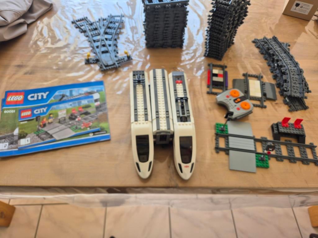 Lego trein 60051 met extra rails, Ophalen of Verzenden, Gebruikt