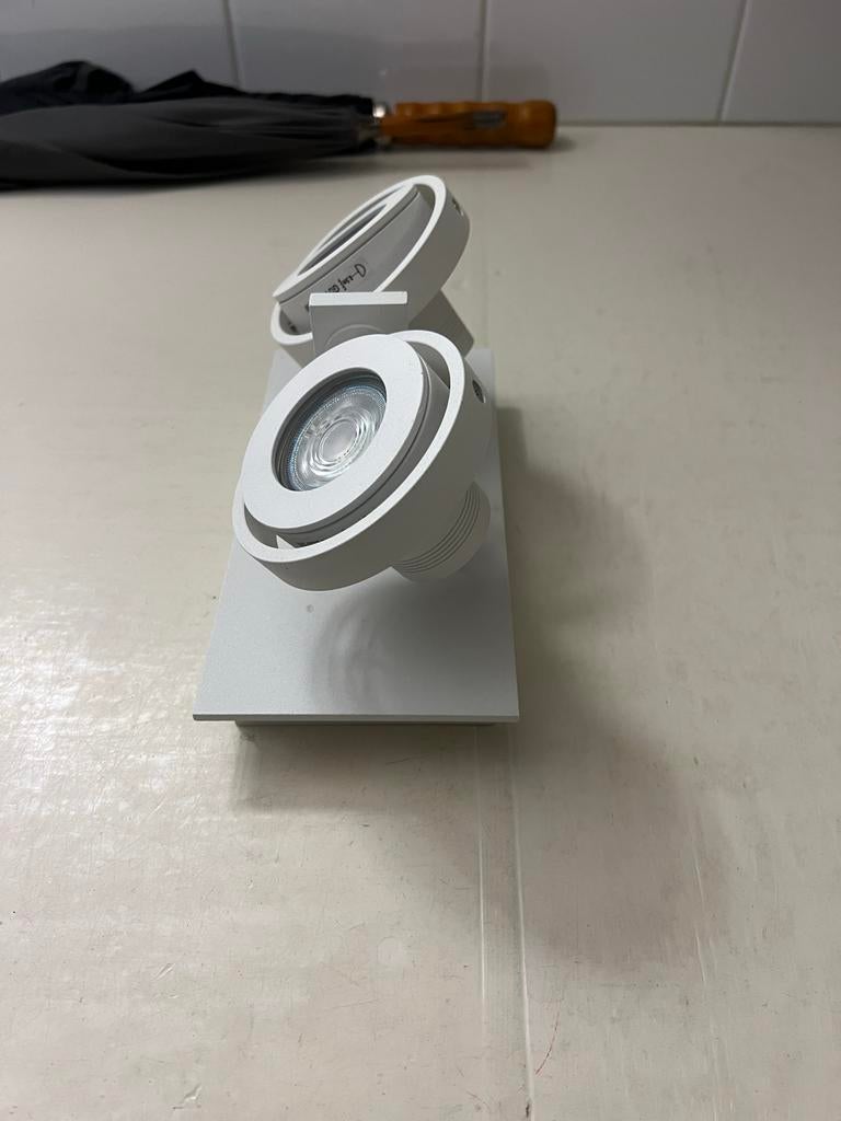 Lucide Dimbare LED Spot Landa 2xGU10/5W/230V wit, Gebruikt, Metaal of Aluminium, Ophalen of Verzenden, Led