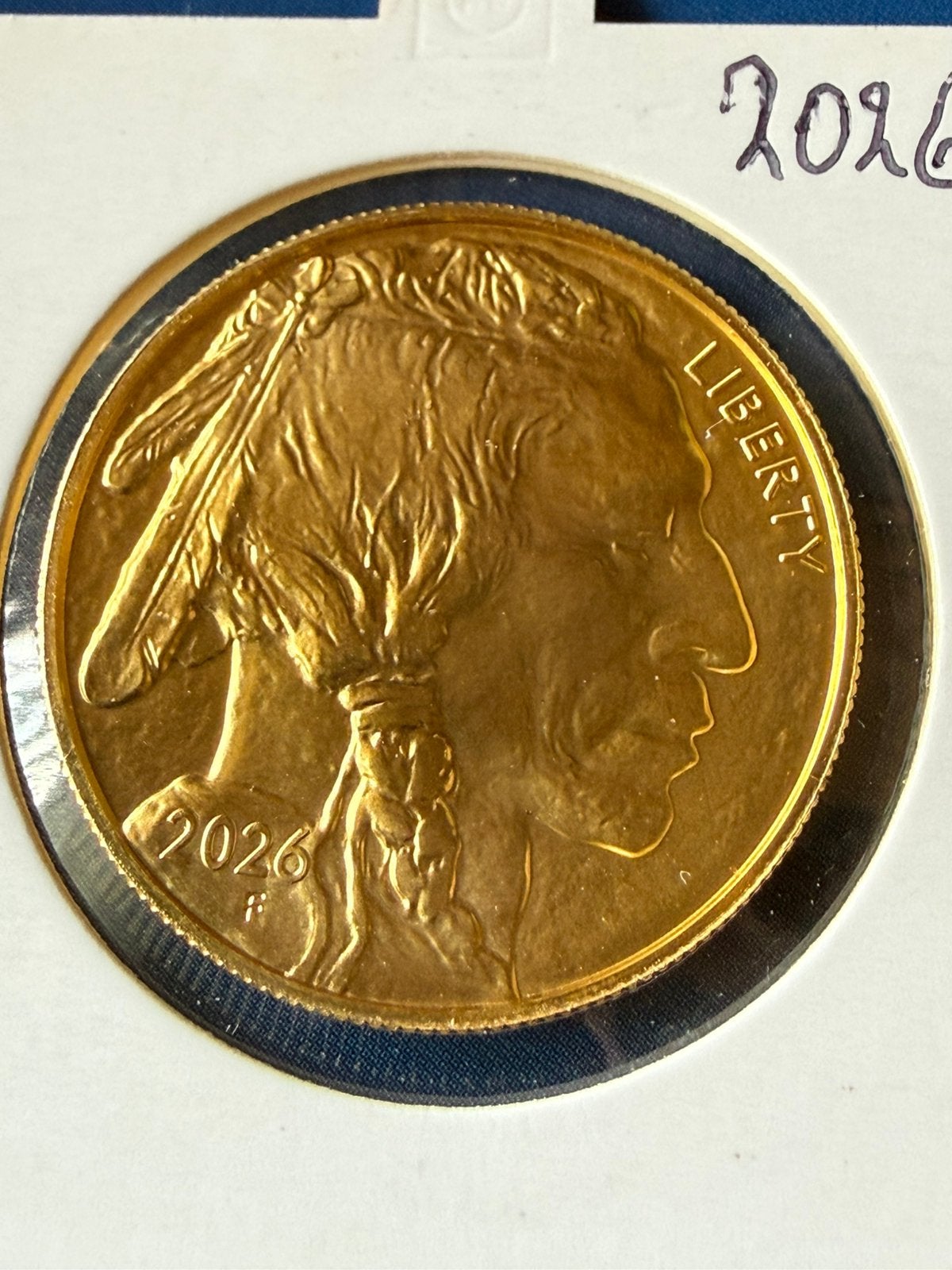 Gouden Buffalo. 2026, Ophalen of Verzenden, Noord-Amerika, Losse munt, Goud