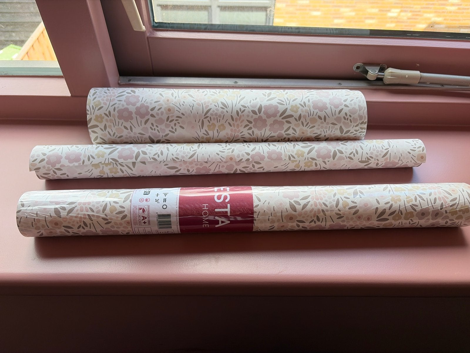 Esta bloementjes behang - Vliesbehang met bloemenpatroon, Ophalen, Bloemen, Esta Home, Roze