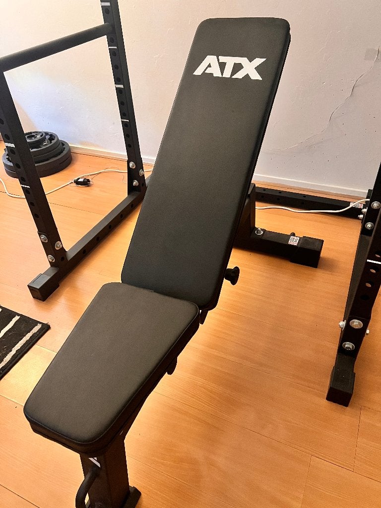 Complete ATX homegym – power rack, bank, halter + 128,5 kg, Ophalen, Benen, Krachtstation, Zo goed als nieuw