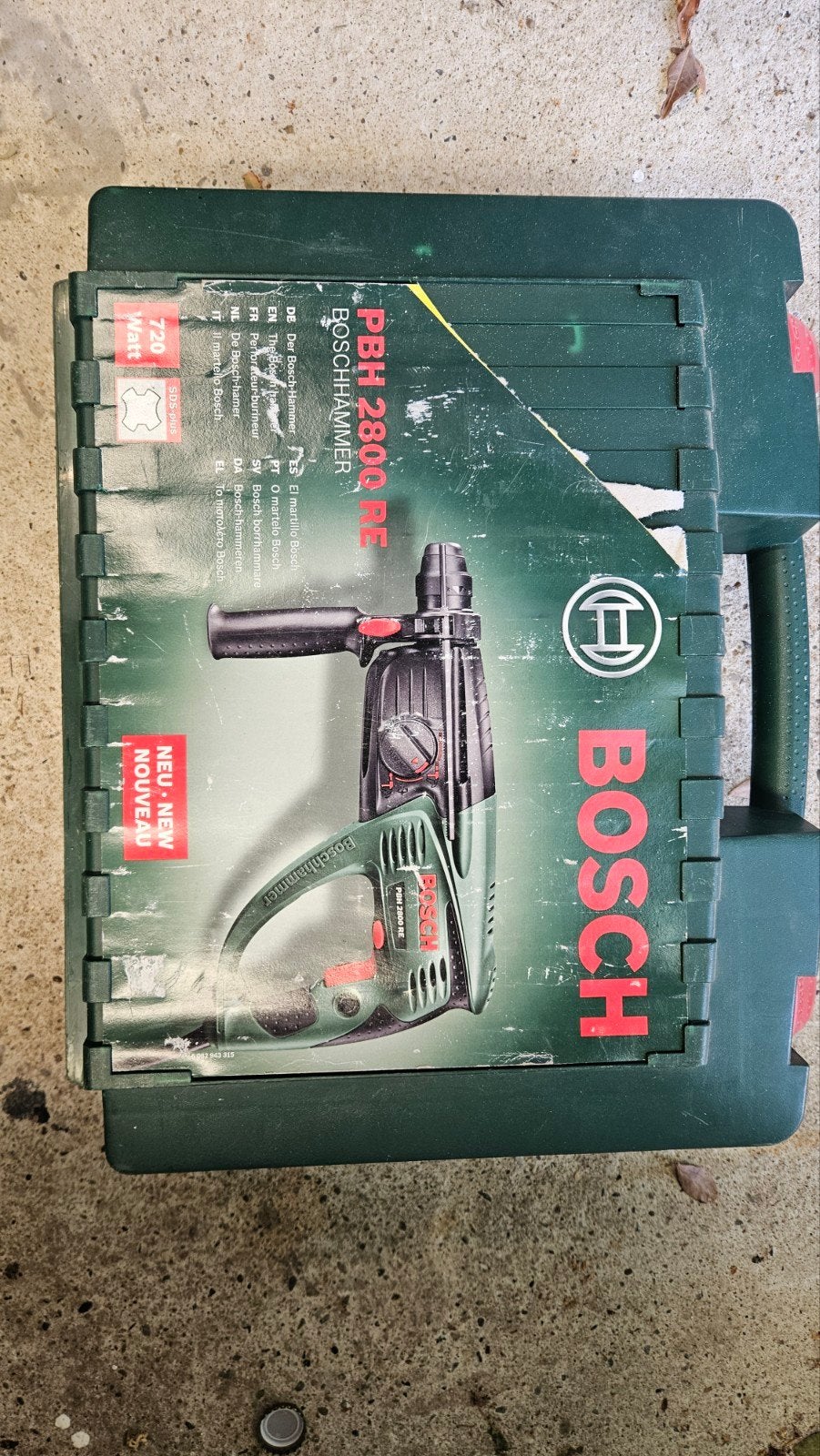 Bosch PBH 2800 RE Boorhamer - 720W met accessoires, Ophalen, Boor- en/of Breekhamer, Klopboormechanisme, Gebruikt