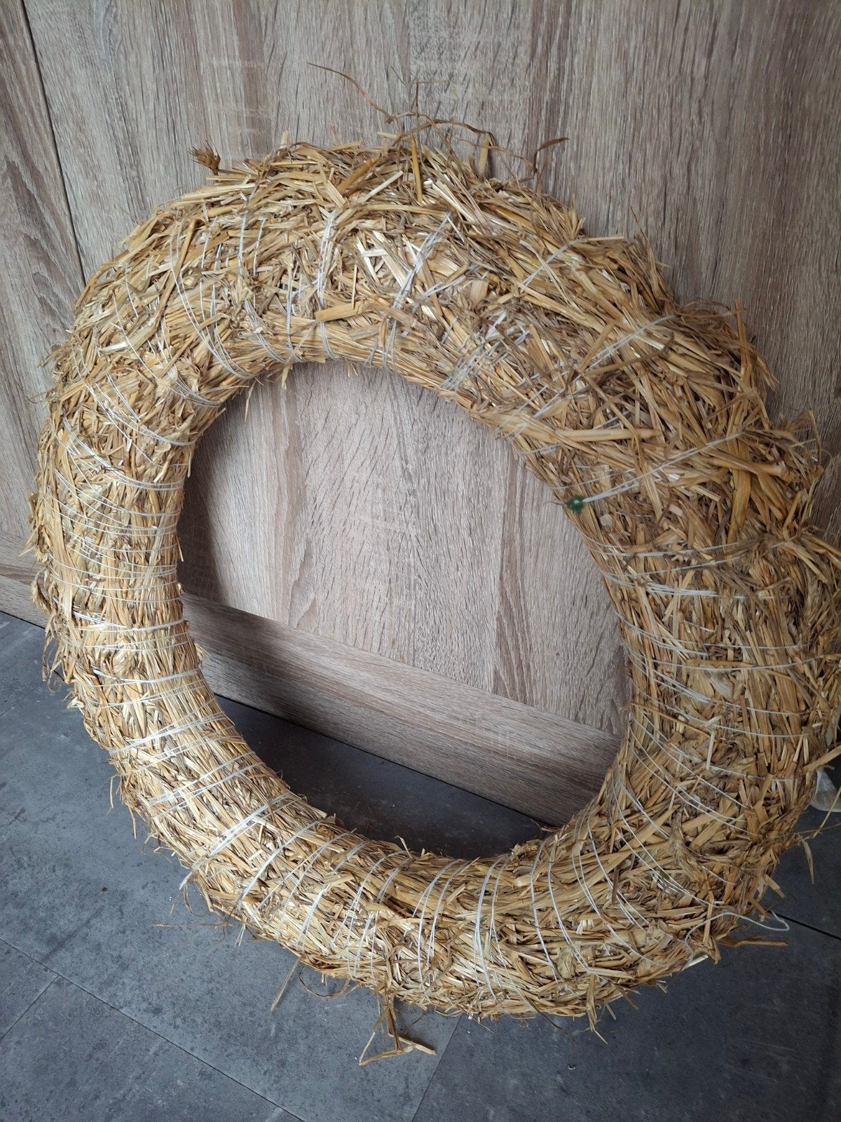 Grote strokrans voor decoratie of knutselprojecten, Ophalen, Gebruikt, Beige, Natuurlijk materiaal