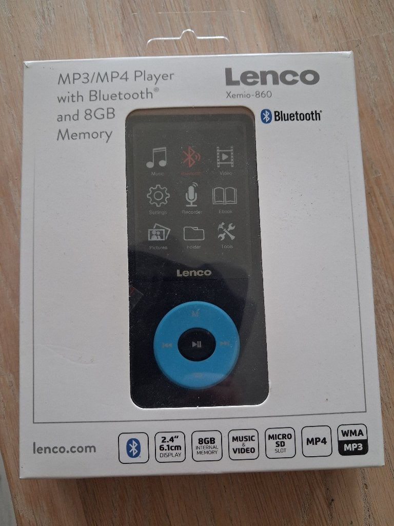 Nieuwe Lenco Xemio 860 mp3/mp4 player 8gb bluetooth, Ophalen of Verzenden, Nieuw, Overige merken, 2 tot 10 GB