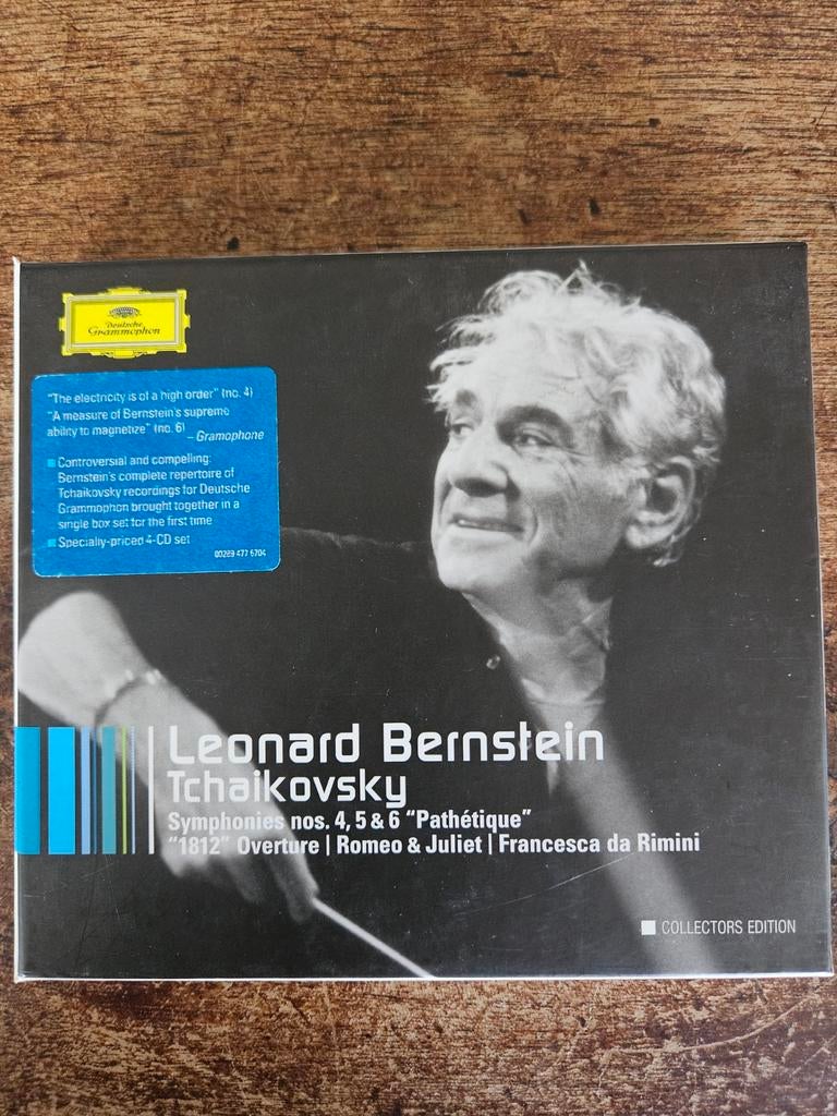 Leonard Bernstein dirigeert Tsjaikovski - 4 CD Boxset, Cd's en Dvd's, Cd's | Klassiek, Zo goed als nieuw, Orkest of Ballet, Romantiek