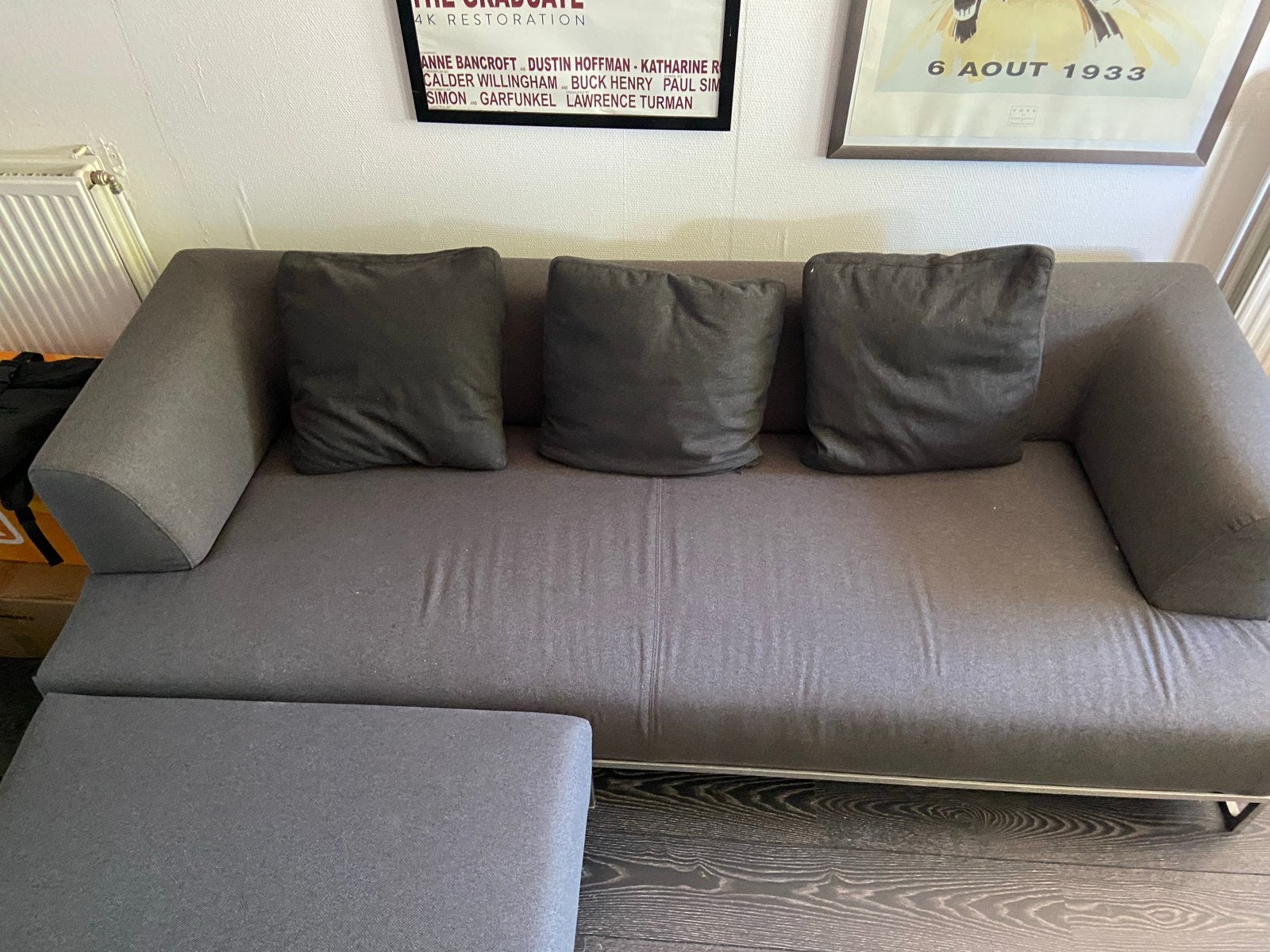 B&B Italia Solo bank met locker, professioneel bekleed, Huis en Inrichting, Banken | Bankstellen, Ophalen, Driepersoons, 75 tot 100 cm