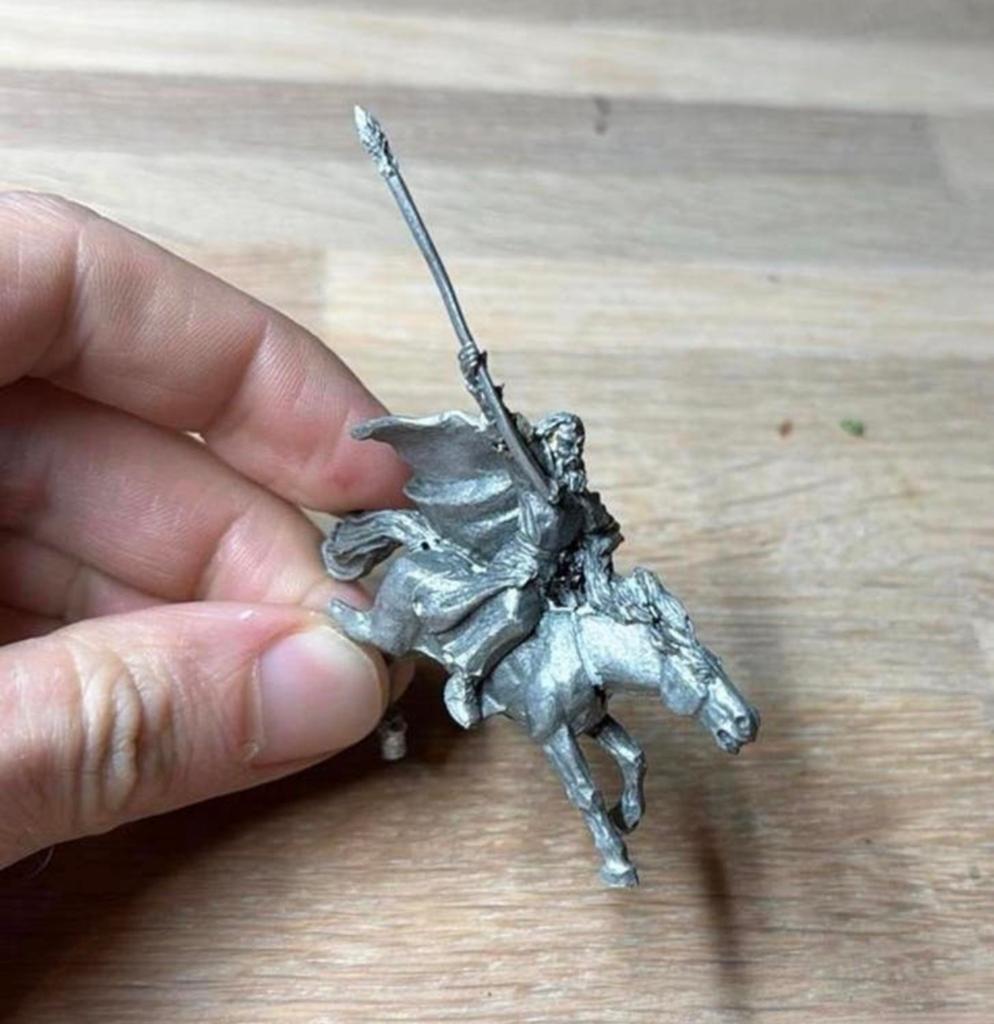 MESBG mounted Gandalf the white - metal stripped, Hobby en Vrije tijd, Wargaming, Ophalen of Verzenden, Zo goed als nieuw, Lord of the Rings