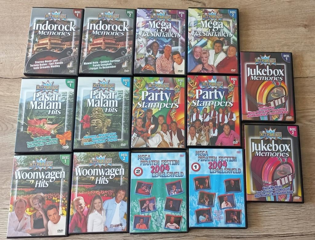 Hit Parade DVD Collectie - 14 Muziek DVD's, Alle leeftijden, Ophalen of Verzenden, Zo goed als nieuw, Muziek en Concerten