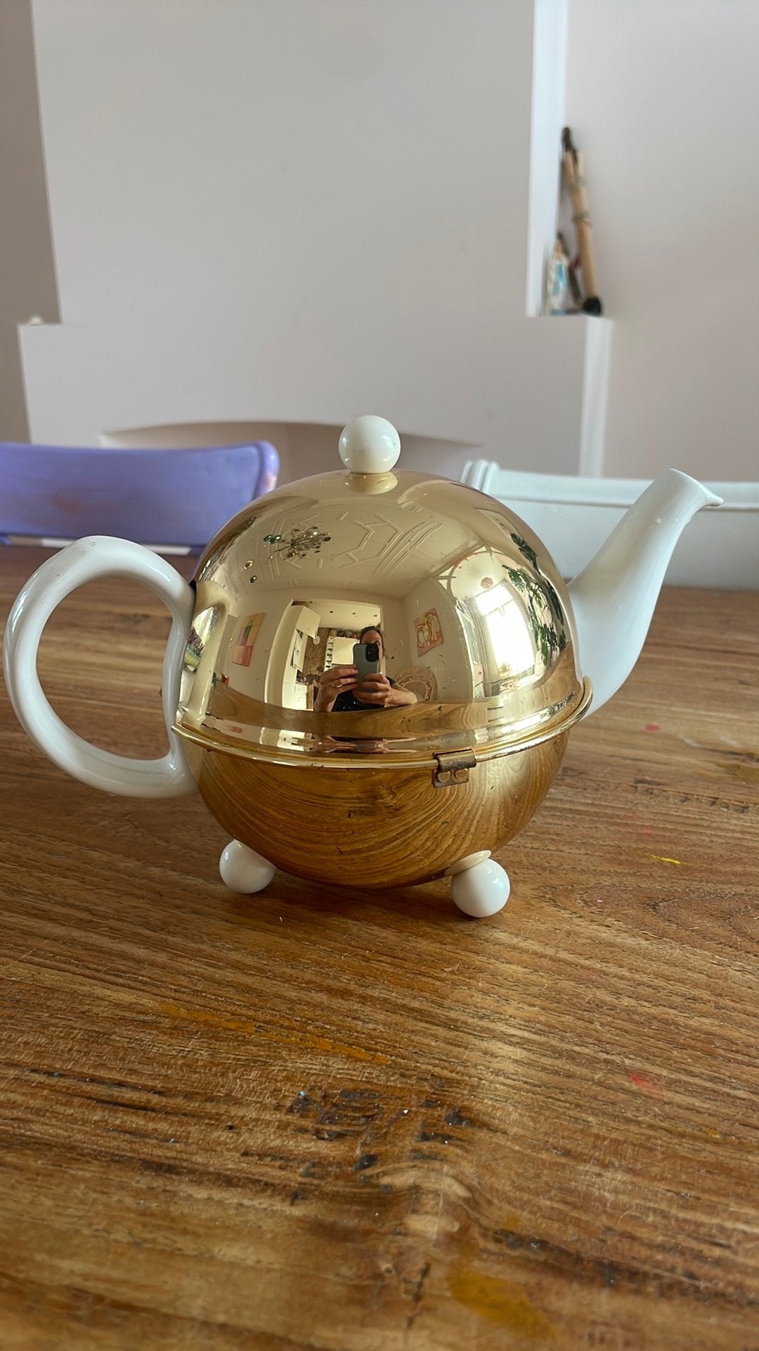 Bredemeijer theepot goud, Antiek en Kunst, Ophalen of Verzenden