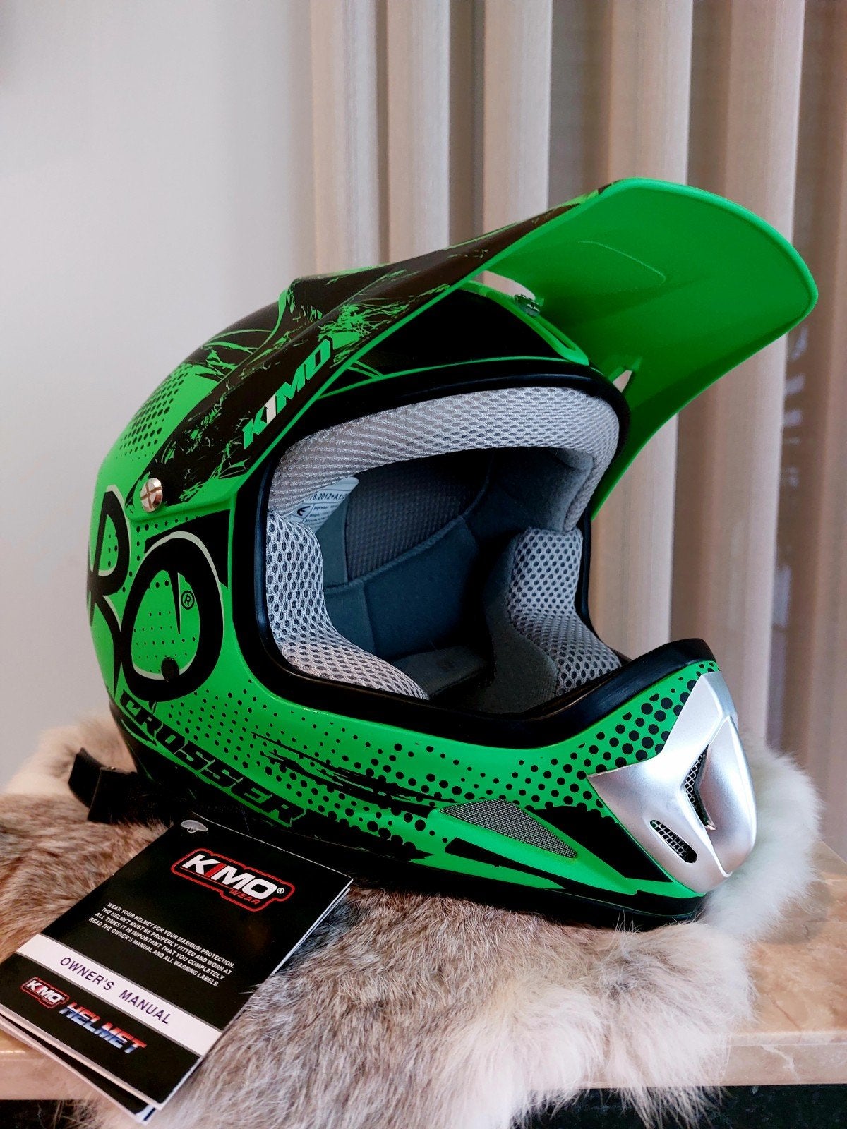 KIMO BRO Kinder Crosshelm Sport Groen - Maat XS, Fietsen en Brommers, Ophalen, Nieuw, Extra small of kleiner, KIMO BRO