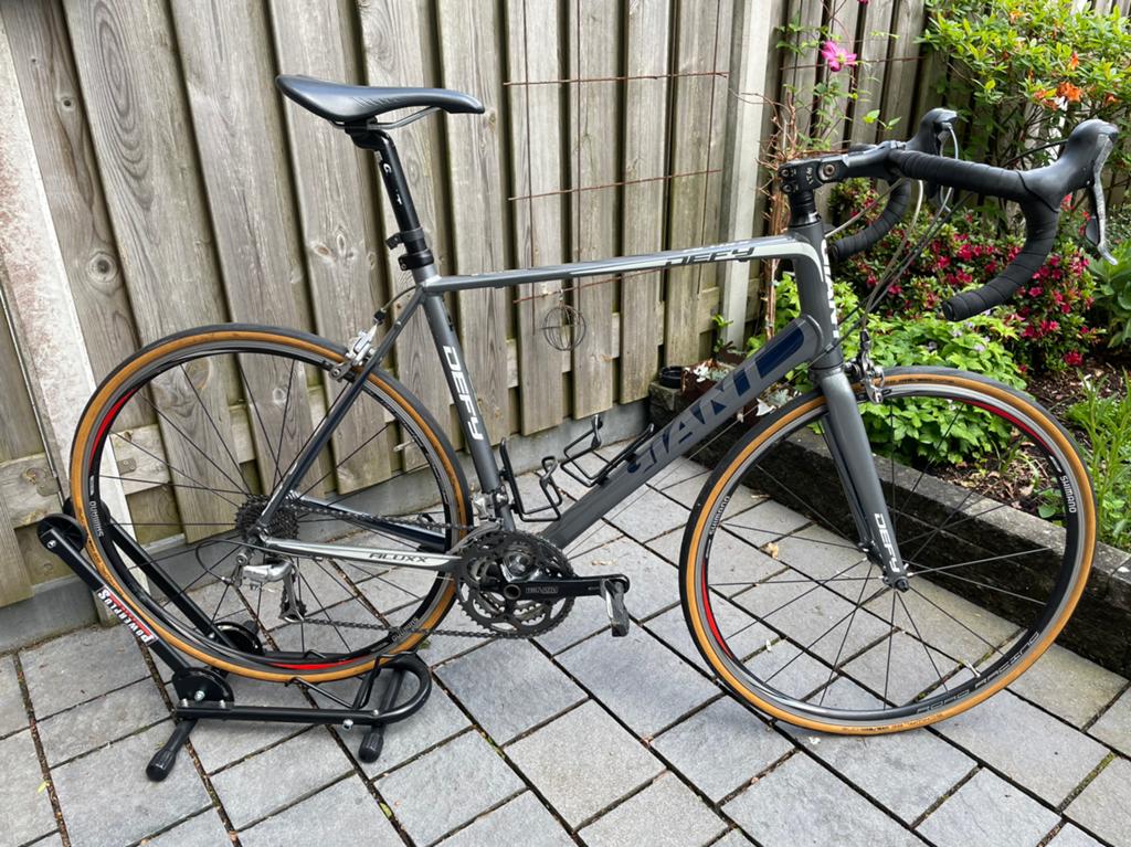 Giant racefiets, shimano 105, wielrenfiets, maat L 55cm, Ophalen