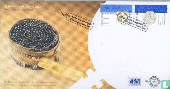 FDC E479 Johan Enschedé 2003 NL onbeschreven, Ophalen of Verzenden