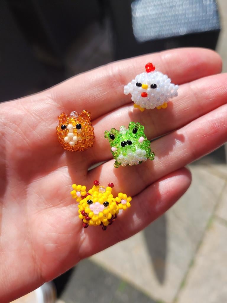 Lieve amigurumi stijl bedel diertjes, Sieraden, Tassen en Uiterlijk, Piercings, Nieuw, Staal, Ophalen of Verzenden