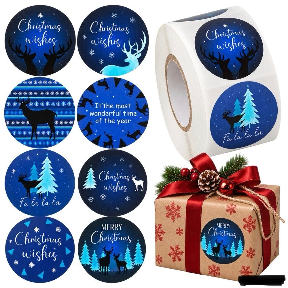 Kerststickers op een rol van 500 ‘Merry Christmas’-stickers, Diversen, HappyDeals, Nieuw, Ophalen of Verzenden, Info@happydeals.nl