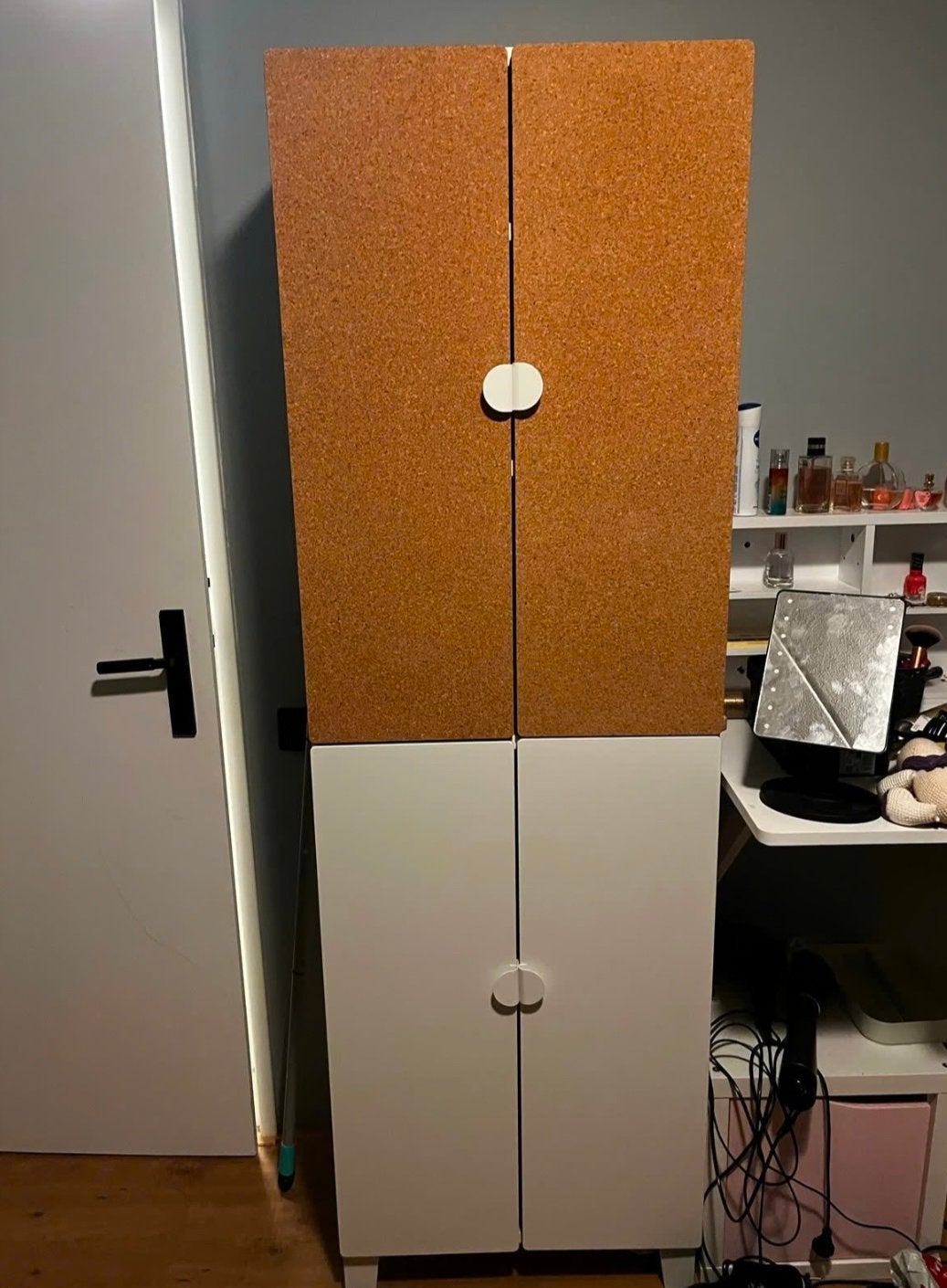IKEA SMÅSTAD Platsa kledingkast met kurkdeuren, Ophalen, Overige materialen, Gebruikt, 200 cm of meer