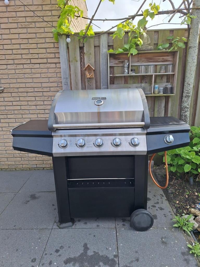 BBQ 5 pits met zijbrander voor wok, Ophalen of Verzenden, Gebruikt, Onbekend