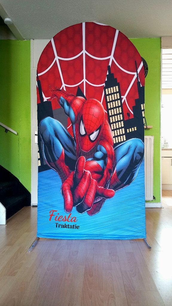 Spiderman backdrop huur, Ophalen of Verzenden, Nieuw, Overige