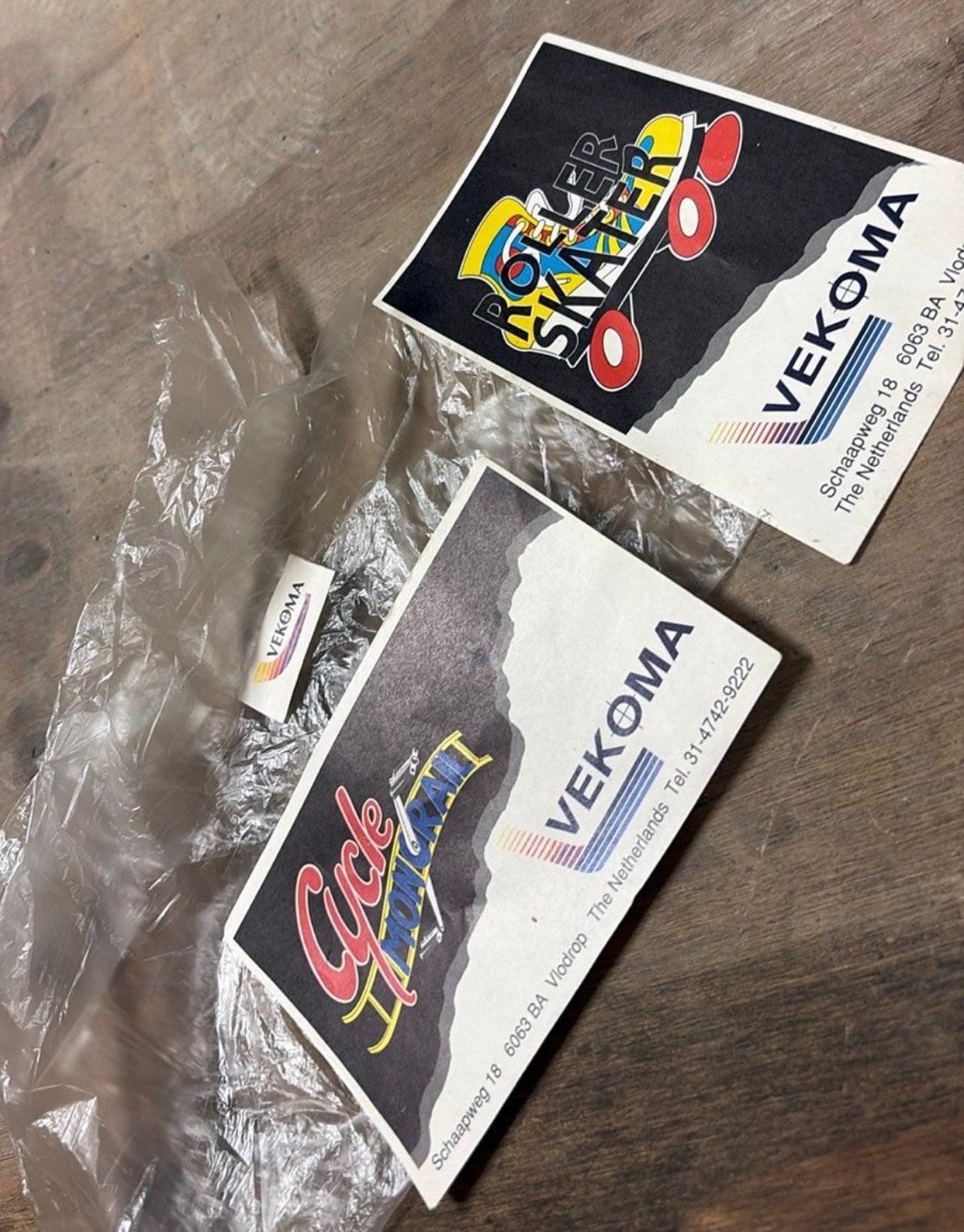 setje van 3 ongebruikte vekoma stickers, Ophalen of Verzenden, Nieuw, Merk