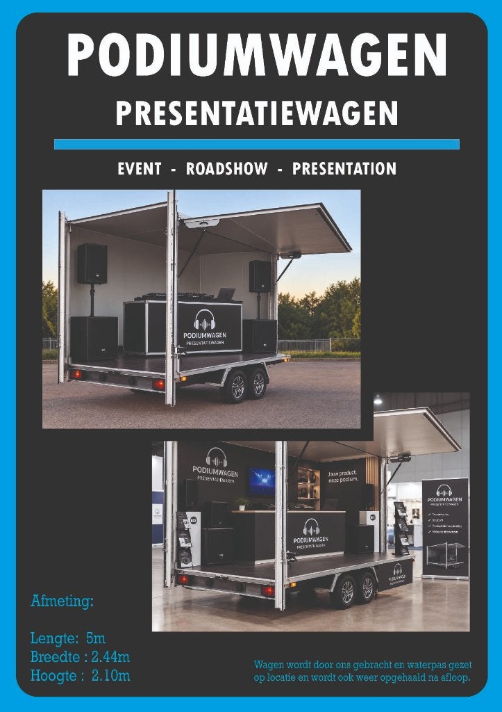Podium / Presentatiewagen, Hobby en Vrije tijd, Ophalen of Verzenden, Nieuw, Overige