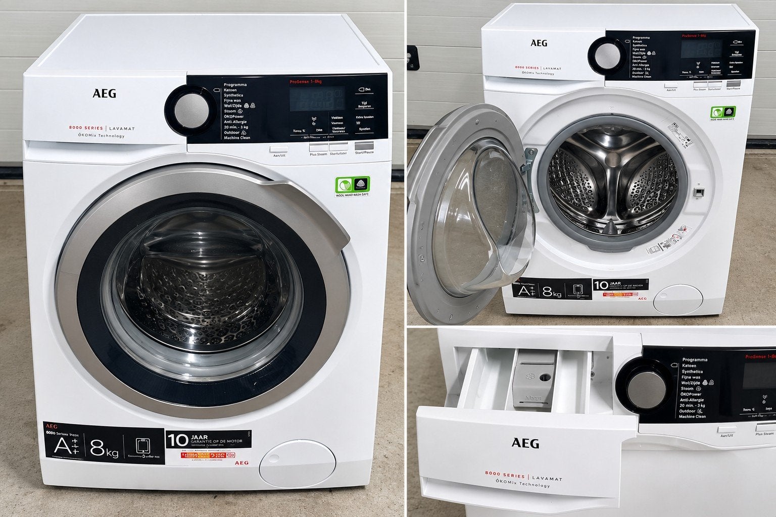 AEG 8000 Series 8KG A+++ | 3 Maanden Garantie | Bezorgen, Witgoed en Apparatuur, 1200 tot 1600 toeren, 8 tot 10 kg, Ophalen of Verzenden