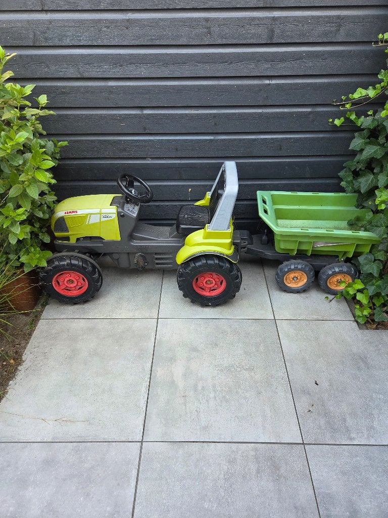 Skelter tractor Claas, Kinderen en Baby's, Speelgoed | Buiten | Skelters, Ophalen, Gebruikt, Overige merken, Met kar of aanhanger