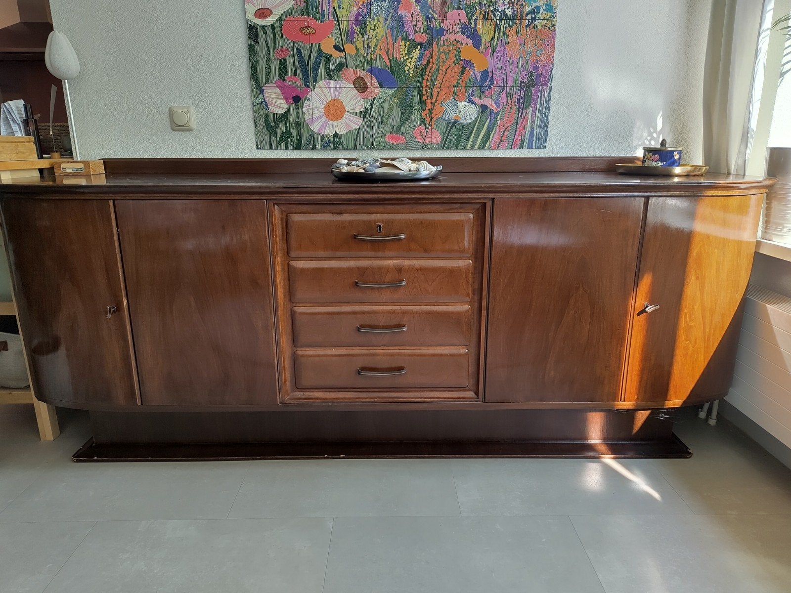Vintage Dressoir / Sideboard - Jaren '50/'60 Stijl, Antiek en Kunst, Ophalen