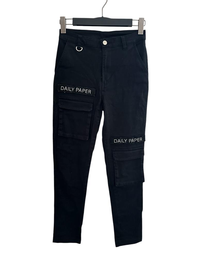 Daily Paper broek XS, Zwart, Ophalen of Verzenden, Zo goed als nieuw, Maat 34 (XS) of kleiner