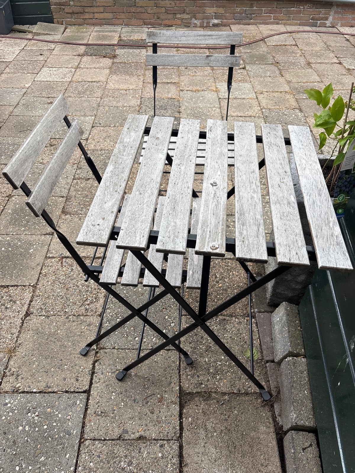Ikea balkonset met 3 stoelen en kussens, Tuin en Terras, Tuinsets en Loungesets, Ophalen, Gebruikt, 3 zitplaatsen, Stoel