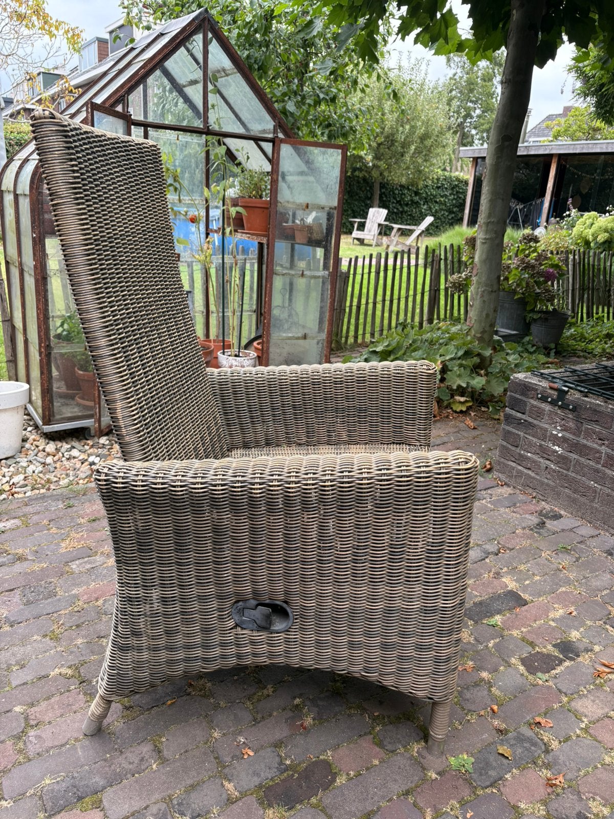 4 Club collection wicker tuinstoelen, Ophalen of Verzenden, Zo goed als nieuw, Wicker