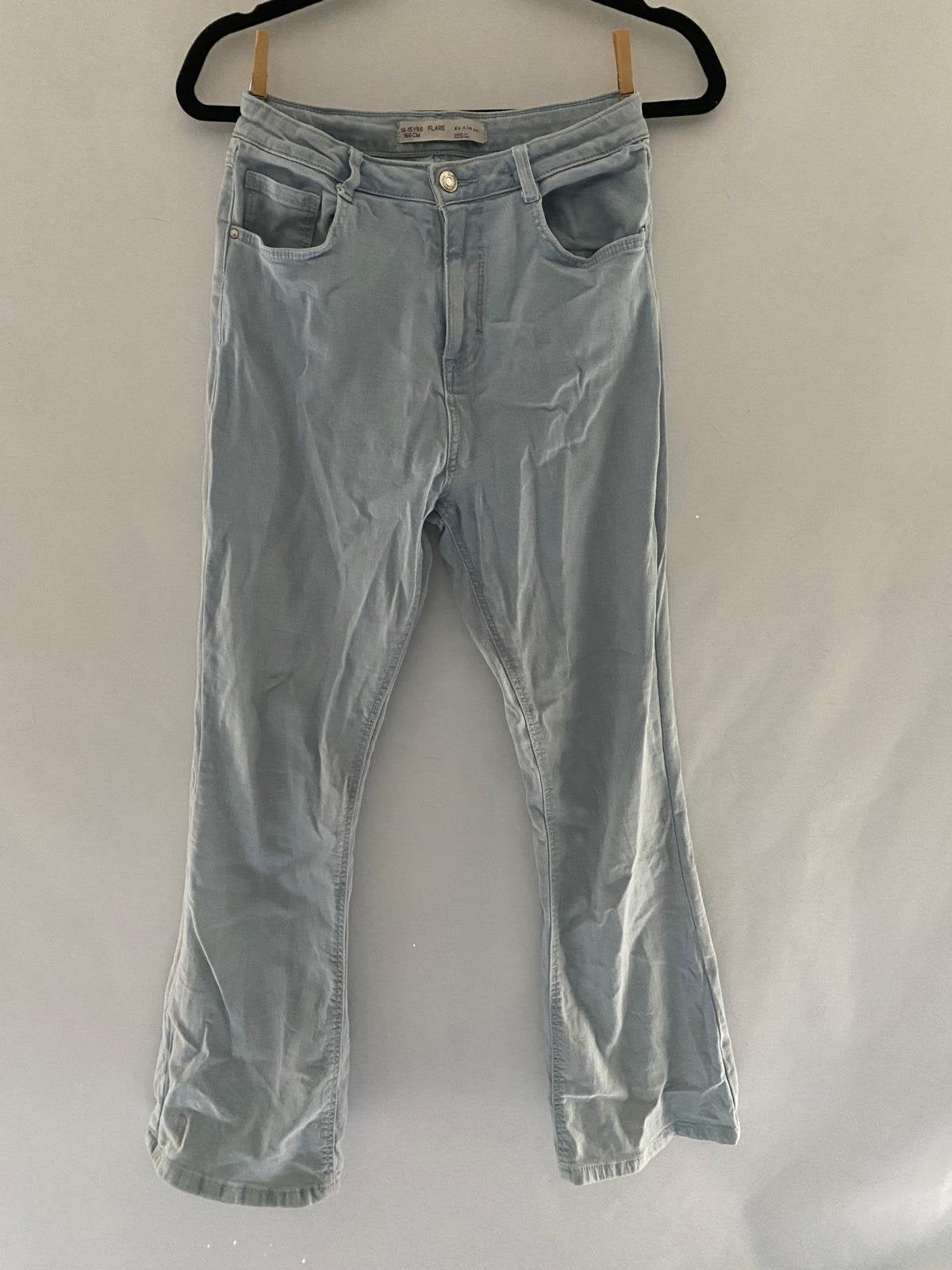 Denim Co. lichtblauwe flare jeans | Maat 166 / 14-15 jaar, Ophalen of Verzenden, Gebruikt, Meisje, Broek