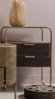 Prachtige nachtkastjes brons hout NIEUW, Huis en Inrichting, Slaapkamer | Nachtkastjes, Ophalen of Verzenden, Nieuw, Minder dan 45 cm