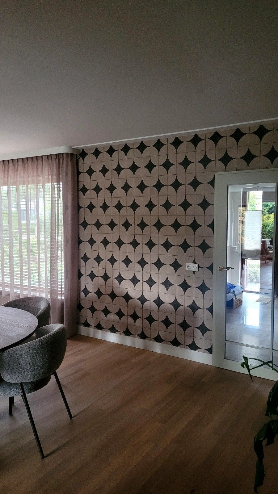 Elitis Behang Courbes VP 995 40 - Nieuwe rol, Huis en Inrichting, Beige, Geometrisch, Modern, Ophalen of Verzenden