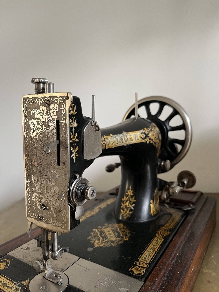 Antieke Singer naaimachine model 28 1905, werkend met koffer, Ophalen