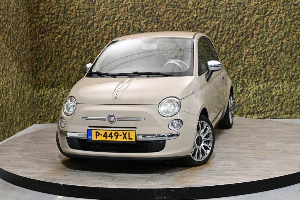 Fiat 500 1.2 Lounge | Cappuccino | Airco | 16"velgen, Voorwielaandrijving, Gebruikt, 4 cilinders, Bedrijf