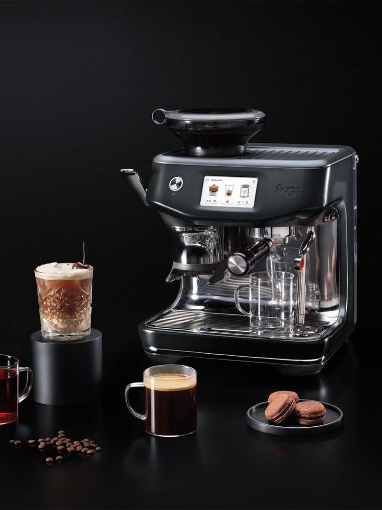 Sage Barista Express Impress Espressomachine, Espresso apparaat, Zo goed als nieuw, 2 tot 4 kopjes, Afneembaar waterreservoir