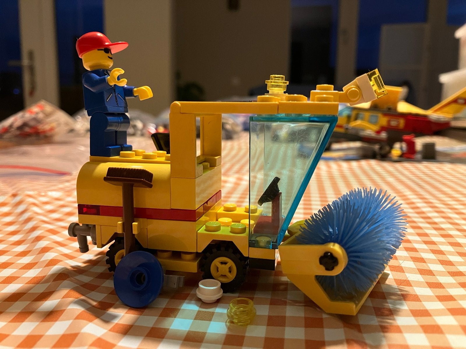 Lego System 6649 Veegwagen met minifiguur, Ophalen of Verzenden, Zo goed als nieuw