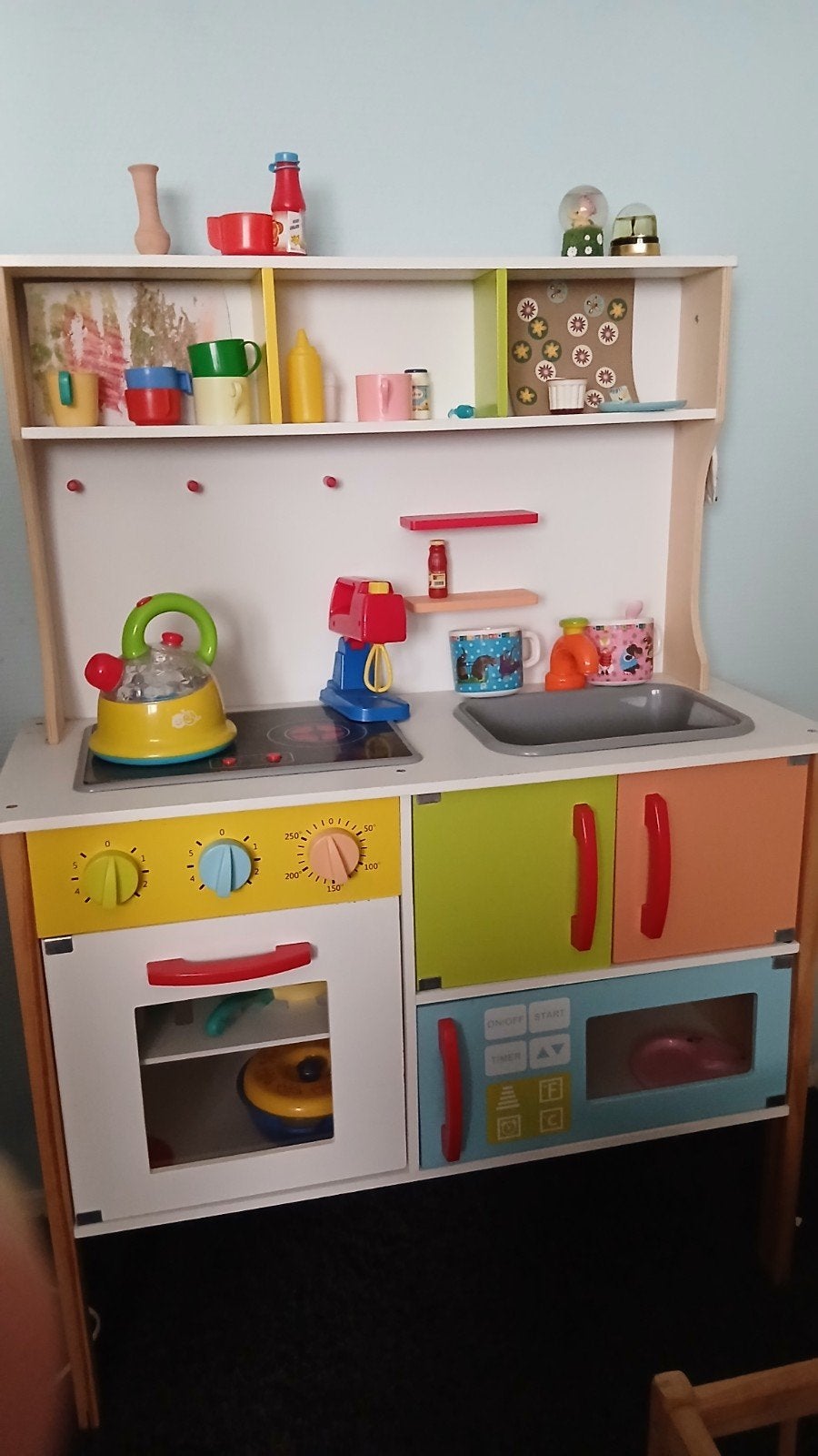 Houten speelkeuken met accessoires, Ophalen of Verzenden, Zo goed als nieuw, Jongen of Meisje