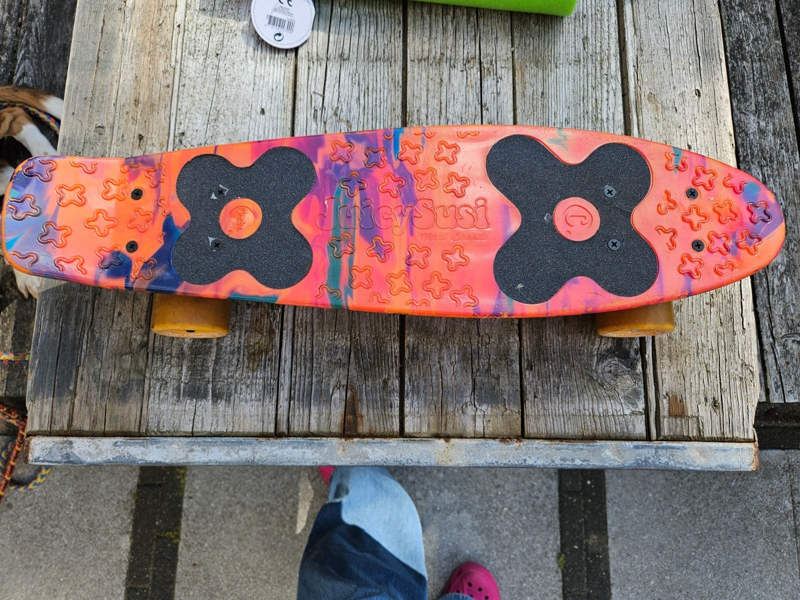 Kleurrijk Juicy Susi Skateboard, pennyboard - in goede staat, Ophalen, Zo goed als nieuw, Skateboard
