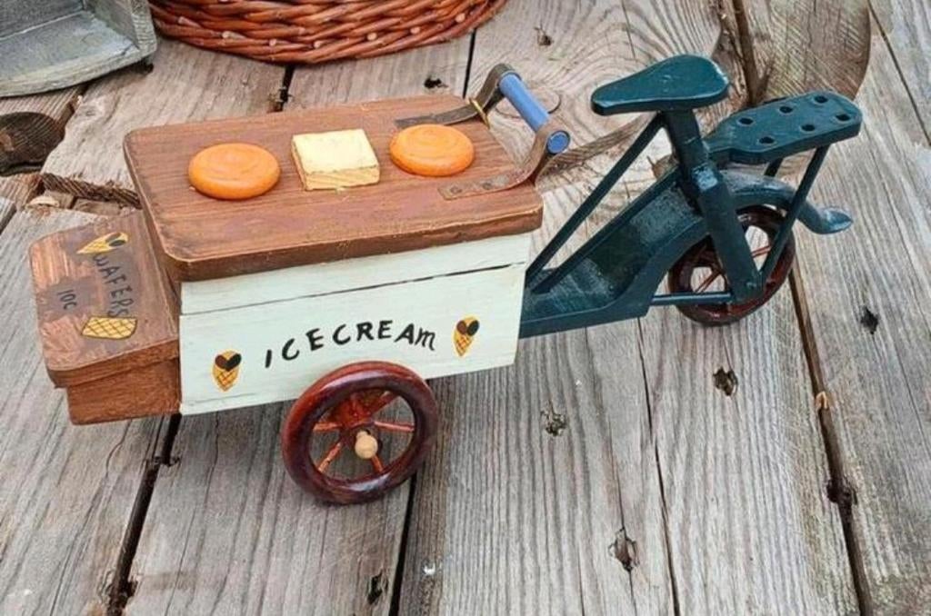 Houten IJscokar - Decoratief, Hobby en Vrije tijd, Ophalen of Verzenden, Gebruikt