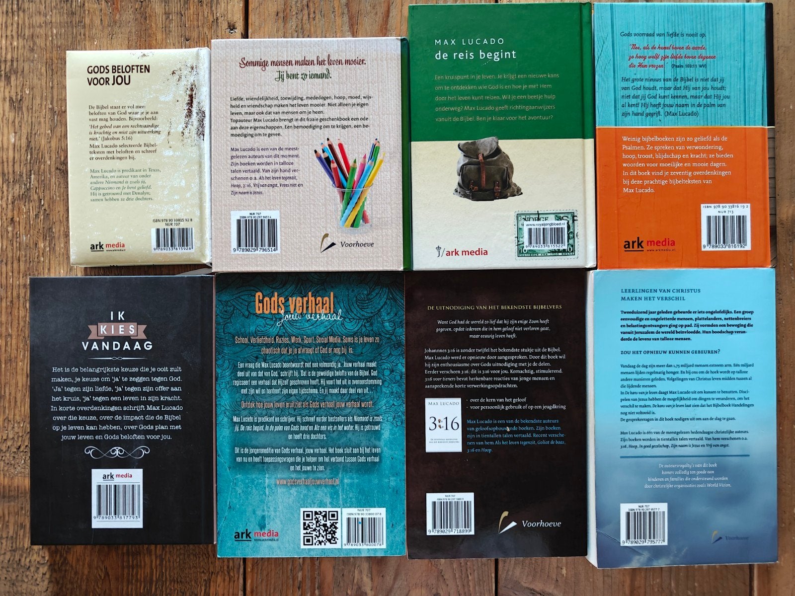 8 Boeken voor jongeren van Max Lucado., Ophalen of Verzenden, Zo goed als nieuw