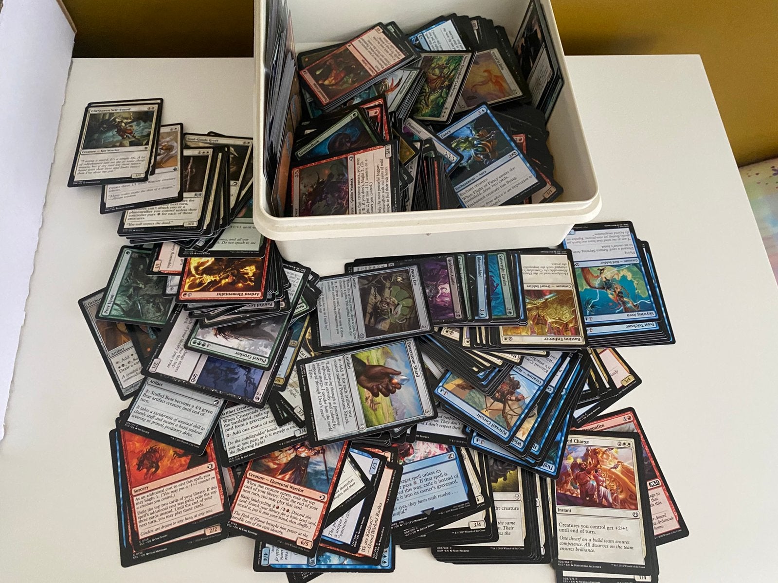 Ruim 500 kaarten uit diverse sets, Ophalen of Verzenden, Gebruikt, Meerdere kaarten