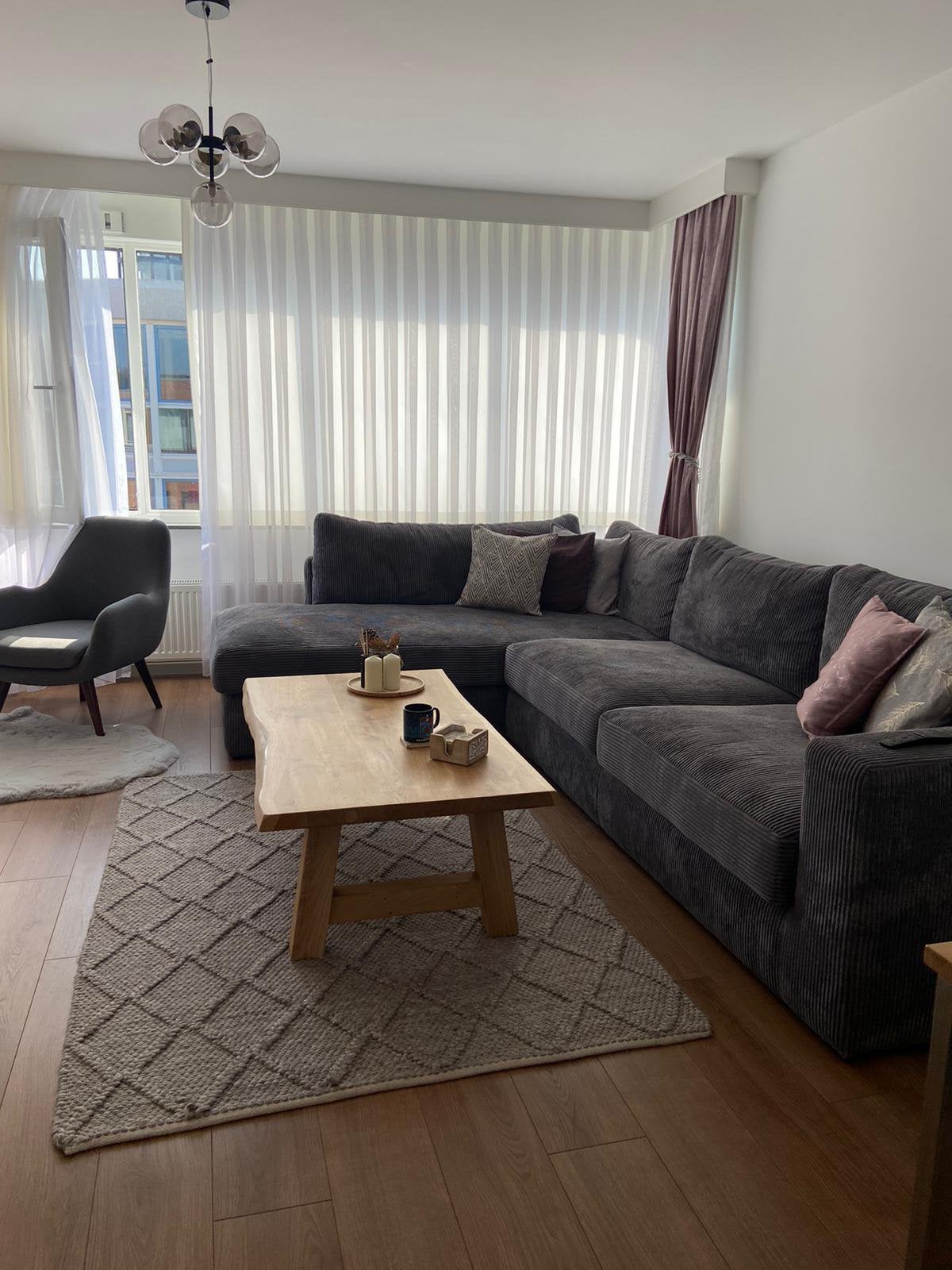 Hoekbank grijs lounge, Ophalen, Zo goed als nieuw