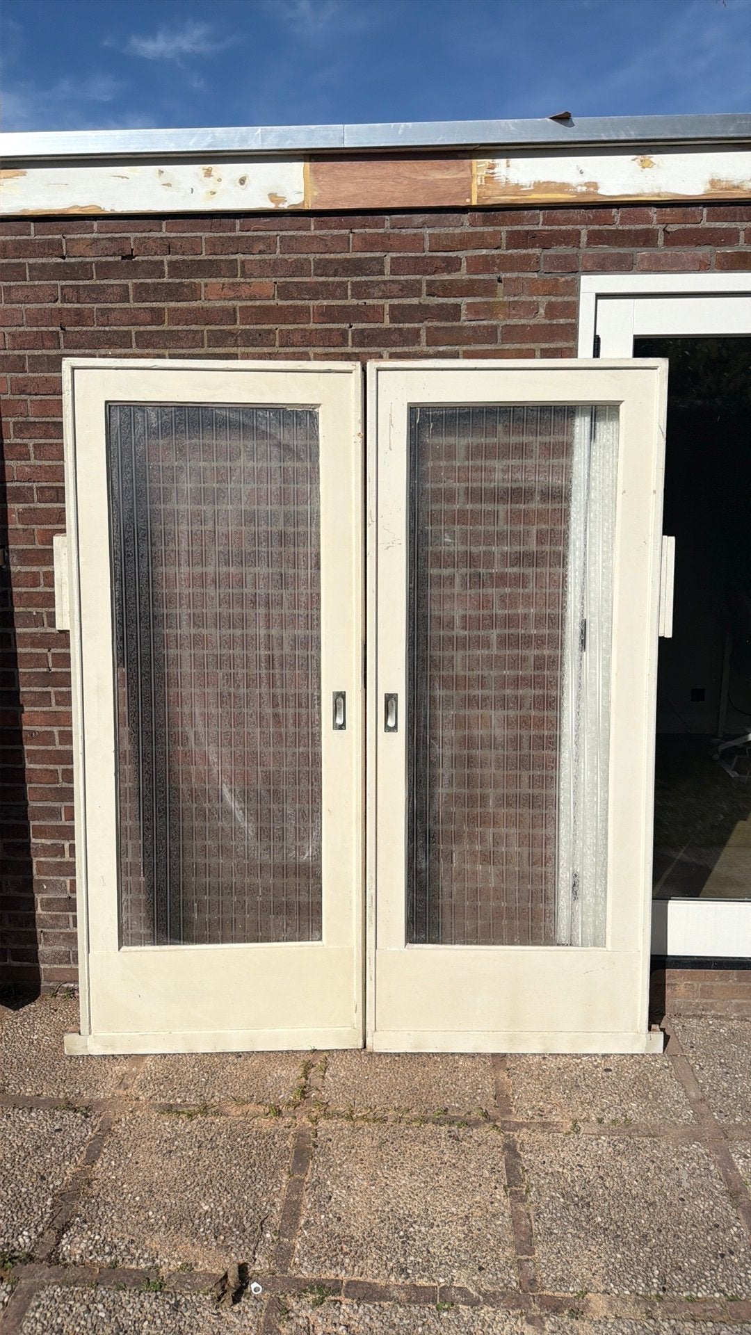 Originele jaren ’30 ensuite schuifdeuren – set 2 stuks, Ophalen, Gebruikt, 80 tot 100 cm, Binnendeur