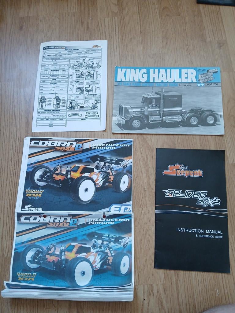RC Modelbouw Handleidingen: Tamiya, Serpent Cobra/Spyder, Hobby en Vrije tijd, Gebruikt, Ophalen of Verzenden, Tamiya, Groter dan 1:32