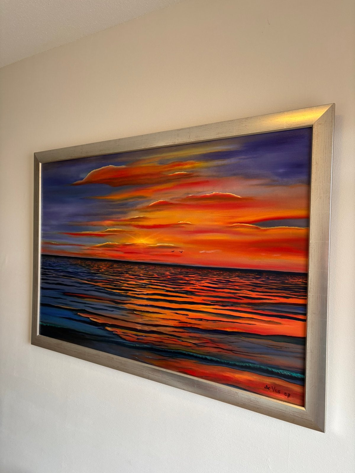 Schilderij De Vos 130 X 90, Antiek en Kunst, Kunst | Schilderijen | Abstract, Ophalen of Verzenden