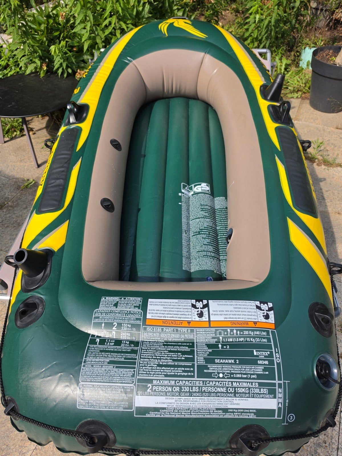 Intex Seahawk 2 opblaasboot - 2 persoons, Ophalen of Verzenden, Gebruikt