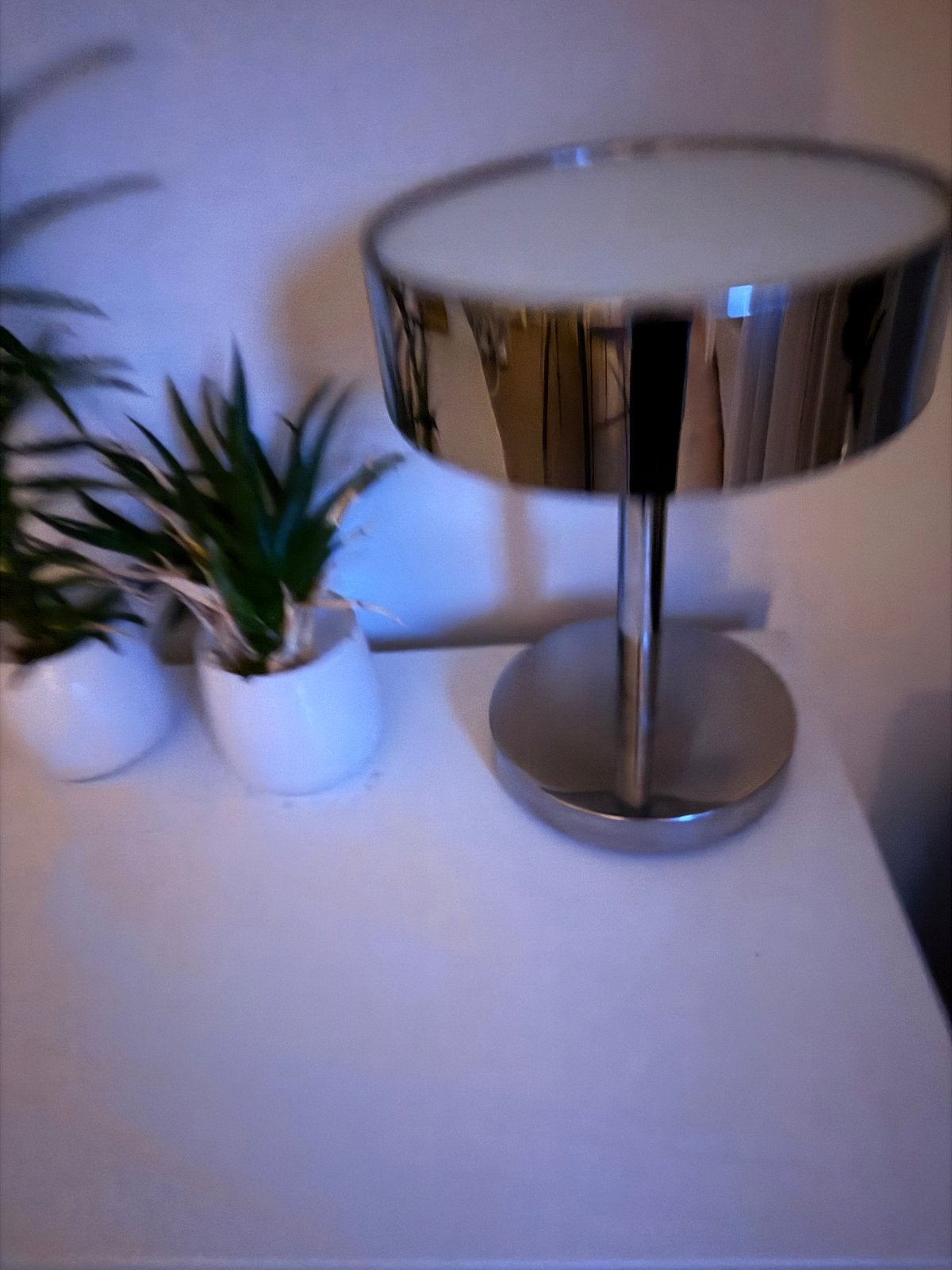 Moderne Tafellamp - Chroom/Zilver, Ophalen, Metaal, Modern, Zilver